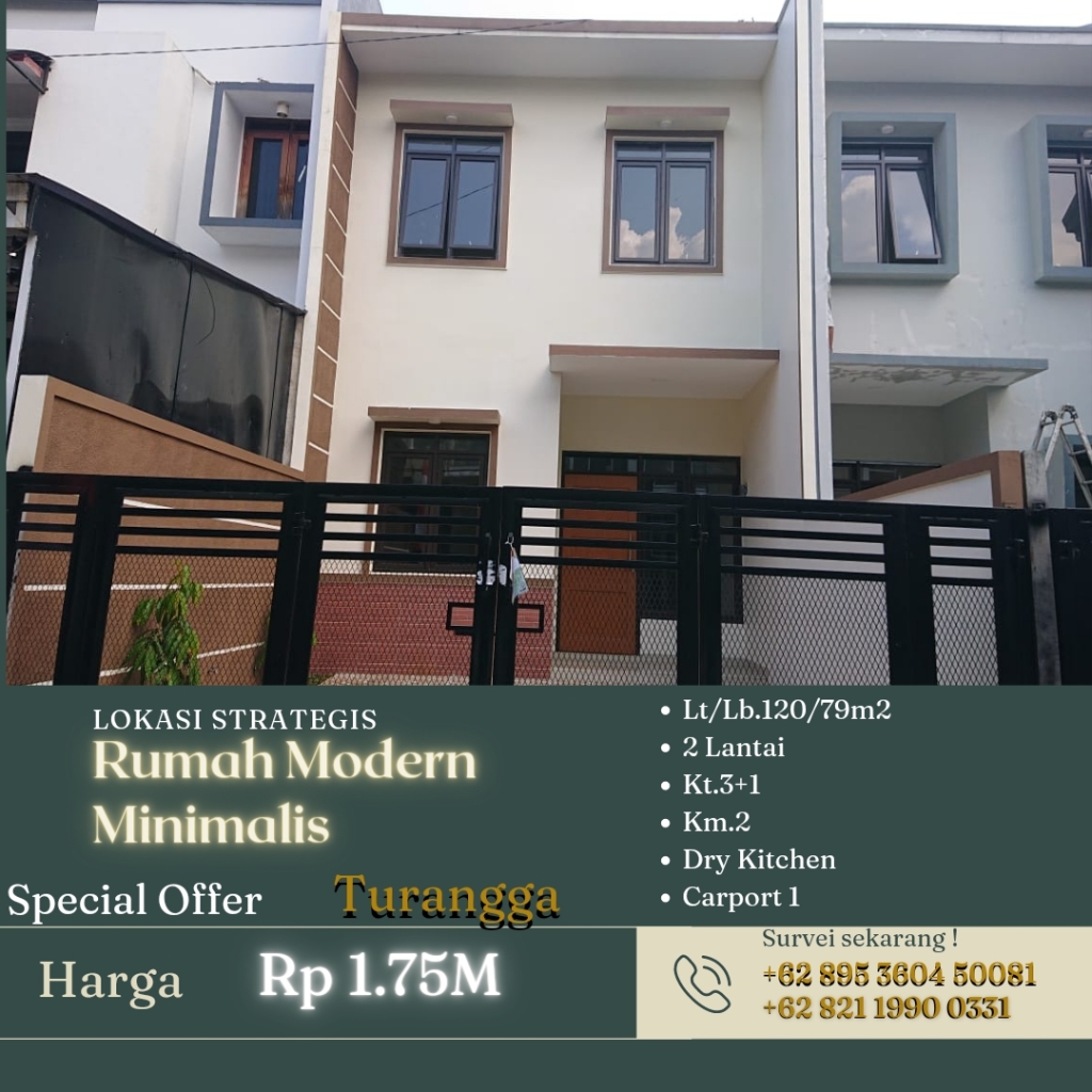 Dijual Rumah Turangga,Modern Minimalis Harga 1.75M